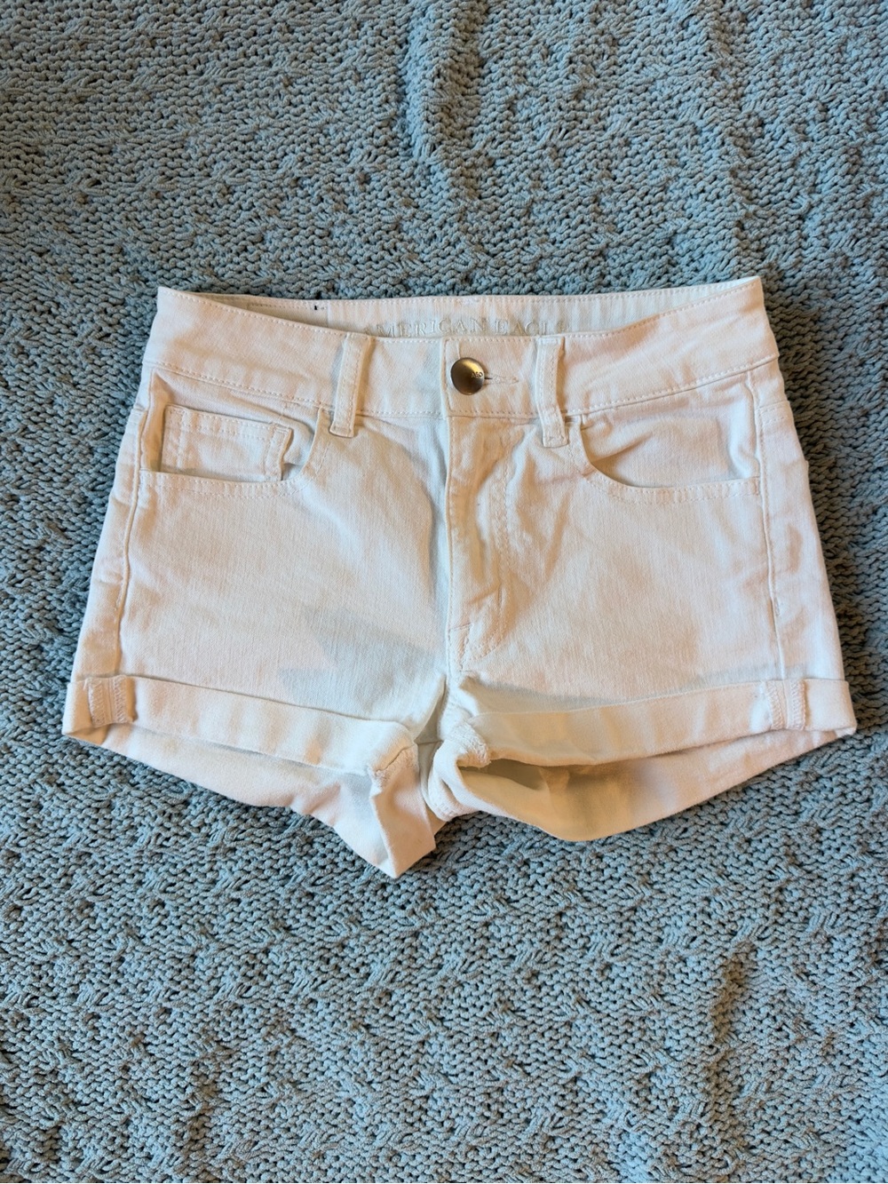 American Eagle Stretch White Denim Women’s Shorts Size 2